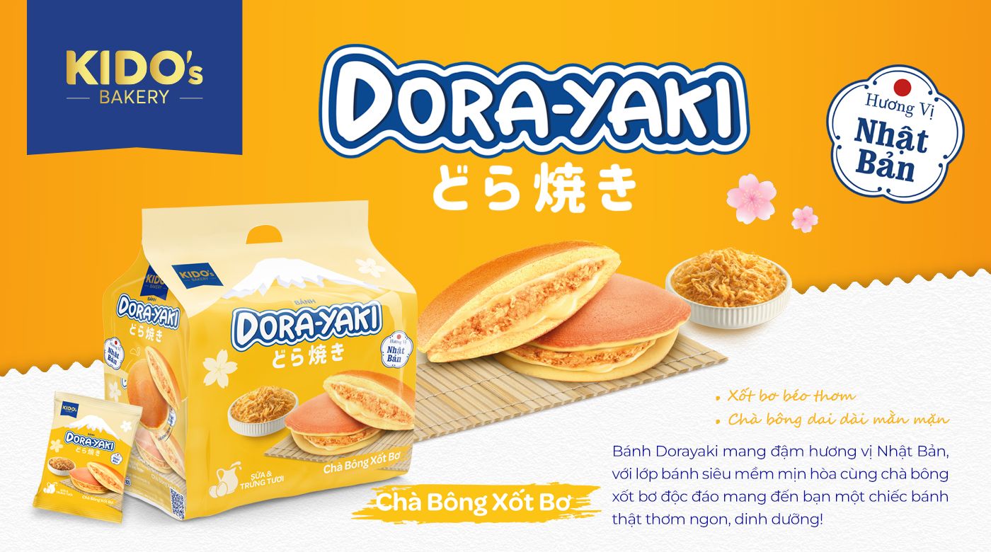 Mua bánh Dorayaki chà bông xốt bơ Kido's Bakery gói 150g ở đâu